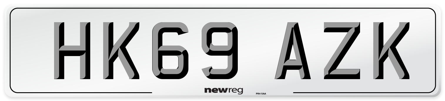 HK69 AZK Number Plate from New Reg